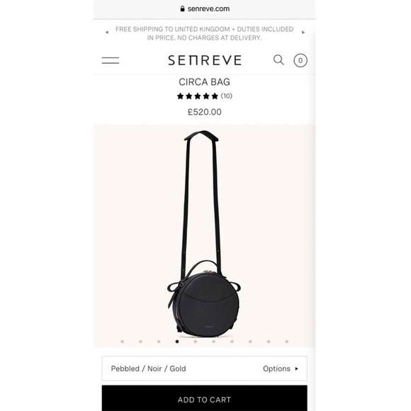 Senreve Black Circa Pebbled Leather Bag New With Tags - Picture 8 of 9